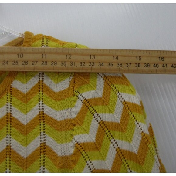 Alice Olivia Dress XS A-Line Mini Pullover Chevron Puff Sleeve - Picture 6 of 11